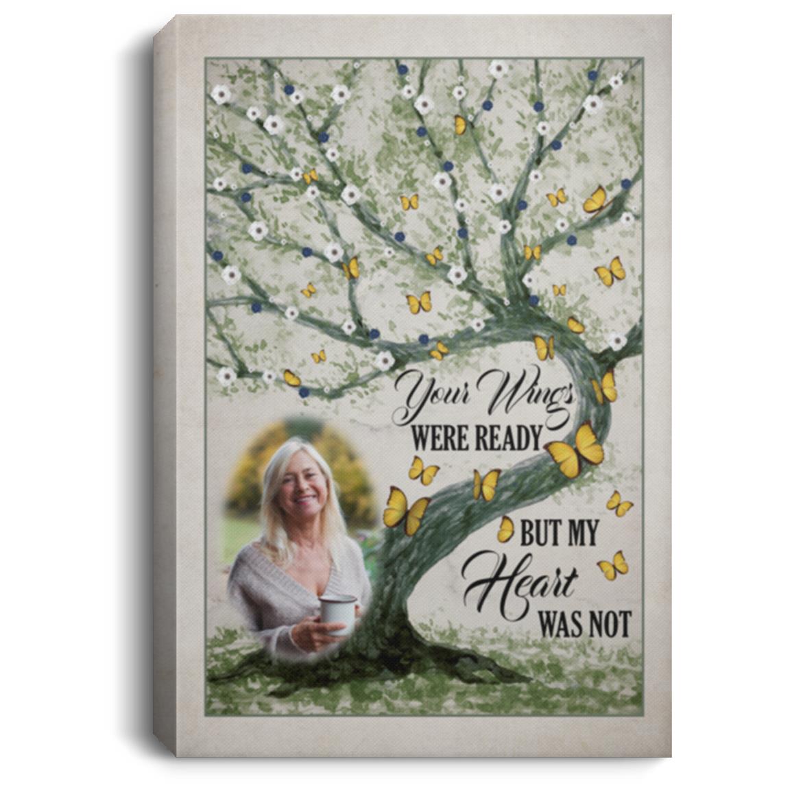 Personalized Photo Your Wings Were Ready, White, 0.75'' Framed Canvas Personalized Photo Your Wings Were Ready, White, 0.75'' Framed Canvas