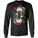 Funny Santa Leonardo Hoodie Sweatshirt, Black, Long Sleeve