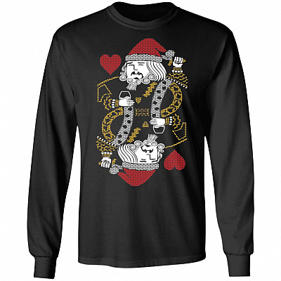 Funny Santa Leonardo Hoodie Sweatshirt, Black, Long Sleeve