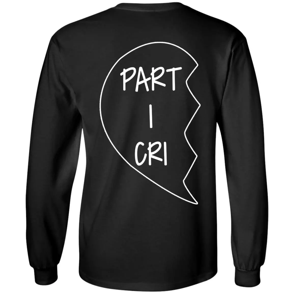 Partners In Crime Left Print On Back Hoodie1, Black, Long Sleeve