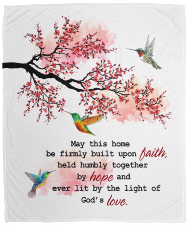 May This Home Built Upon Faith Mink Blanket, White, Cozy Plush Fleece Blanket - 50x60 May This Home Built Upon Faith Mink Blanket, White, Cozy Plush Fleece Blanket - 50x60