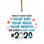 Not Your Day Ornament, White, Circle Ornament