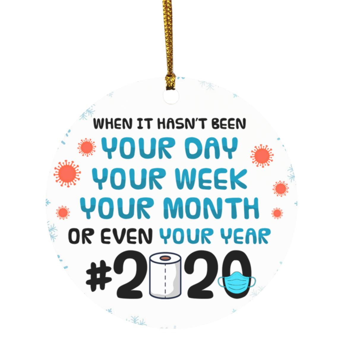 Not Your Day Ornament, White, Circle Ornament