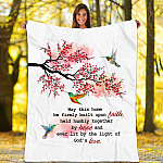 6MH. Humming Birds Blanket Mockup 1