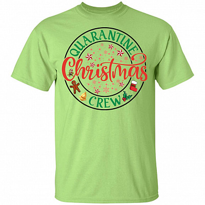 Quarantine Christmas Crew Youth Tee, Mint Green, Youth T-Shirt