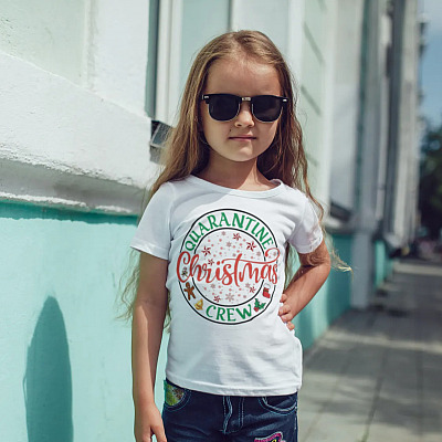 Alternative view of Quarantine Christmas Crew Matching Christmas For Family Youth T-Shirt - Holiday Pajamas Family 2020 Youth Tee