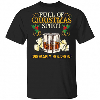74 HG. Full Of Christmas Bourbon, Black, Unisex T-Shirt