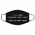 7P. Be there six feet - ( 2), Black, Cloth Face Cover – Medium/Large