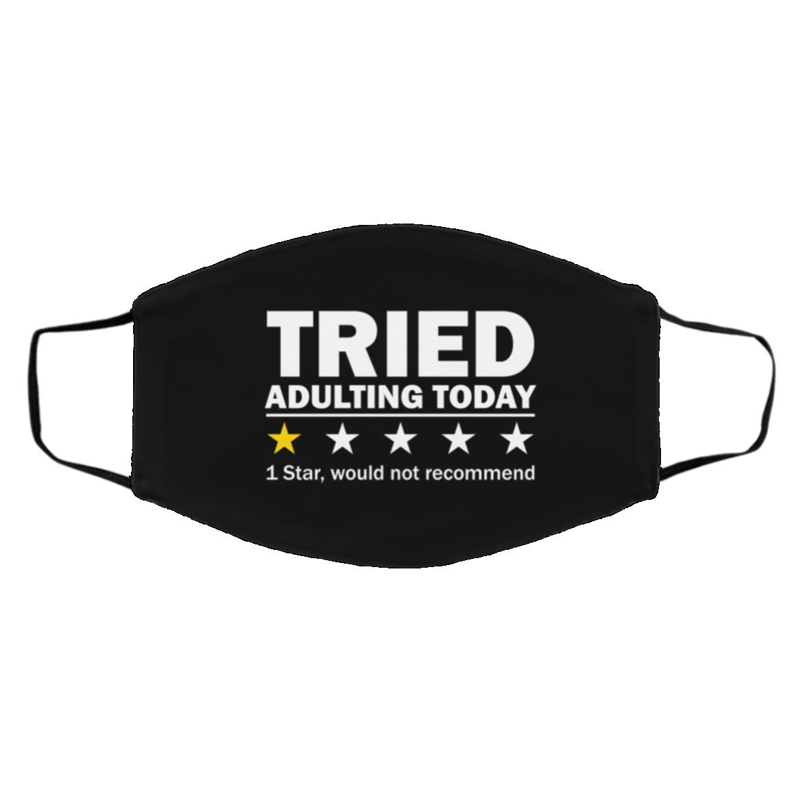 2P. Tried adulting recommend, Black, Cloth Face Cover – Medium/Large 2P. Tried adulting recommend, Black, Cloth Face Cover – Medium/Large