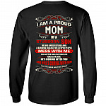 I Am A Proud Mom of A Stubborn Son He Has Anger Issue Hell Comin with Him Print On Back Hoodie - Long Sleeve - Sweatshirt, Black, Long Sleeve I Am A Proud Mom of A Stubborn Son He Has Anger Issue Hell Comin with Him Print On Back Hoodie - Long Sleeve - Sweatshirt, Black, Long Sleeve