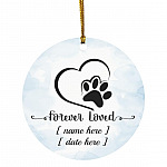 Personalized Forever Love Ornament, White, Circle Ornament