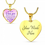 When I Tell You I Love You I Don't Say It Out Of Habit Heart Pendant Necklace - Meaningful Necklaces For Wife - Heart Luxury Necklace (Gold Plated)