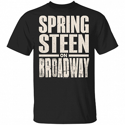 Bruce Springsteen Men's Bruce On Broadway, Black, Unisex T-Shirt