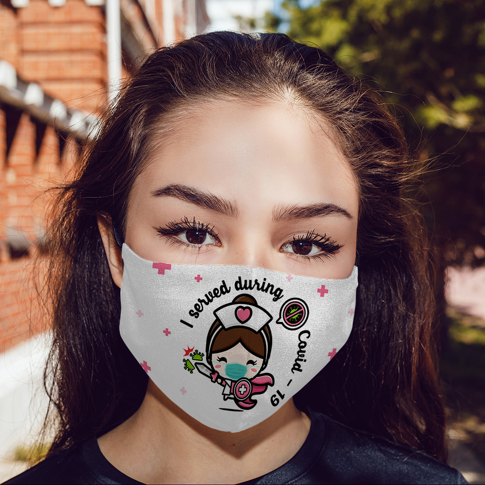 Personalized I Served Druing Covid Face Mask mk