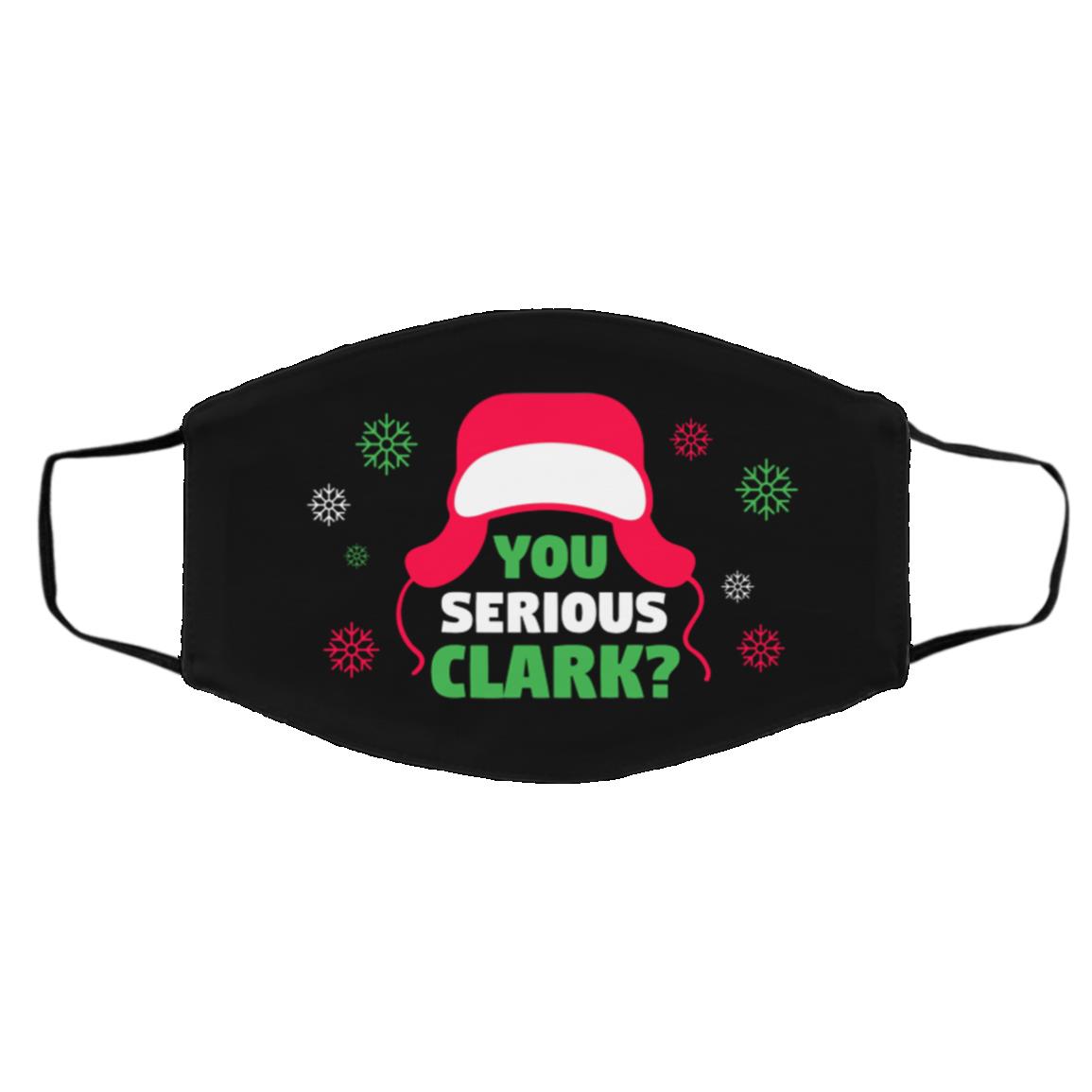 You Serious Clark Face Mask Cover, Black, Cloth Face Cover – Medium/Large