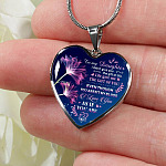 To My Bonus Daughter I Didn't Give You The Gift Of Life Life Gave Me The Gift Of You Heart Pendant Necklace - Heart Luxury Necklace (Silver)