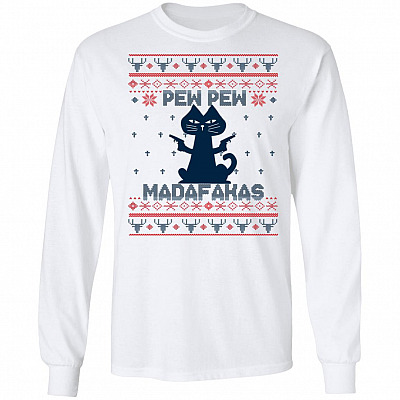 2. Pew Pew Madafakas(6), White, Long Sleeve