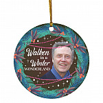 Walken in a Winter Wonderland Ornament, White, Circle Ornament