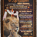 Dad To My Daughter I Asked God, White, Cozy Plush Fleece Blanket - 50x60 Dad To My Daughter I Asked God, White, Cozy Plush Fleece Blanket - 50x60