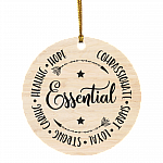 Essential Worker Gift Quarantined 2020 Decorative Christmas Ornament - Holiday Flat Circle Ornament, White, Circle Ornament