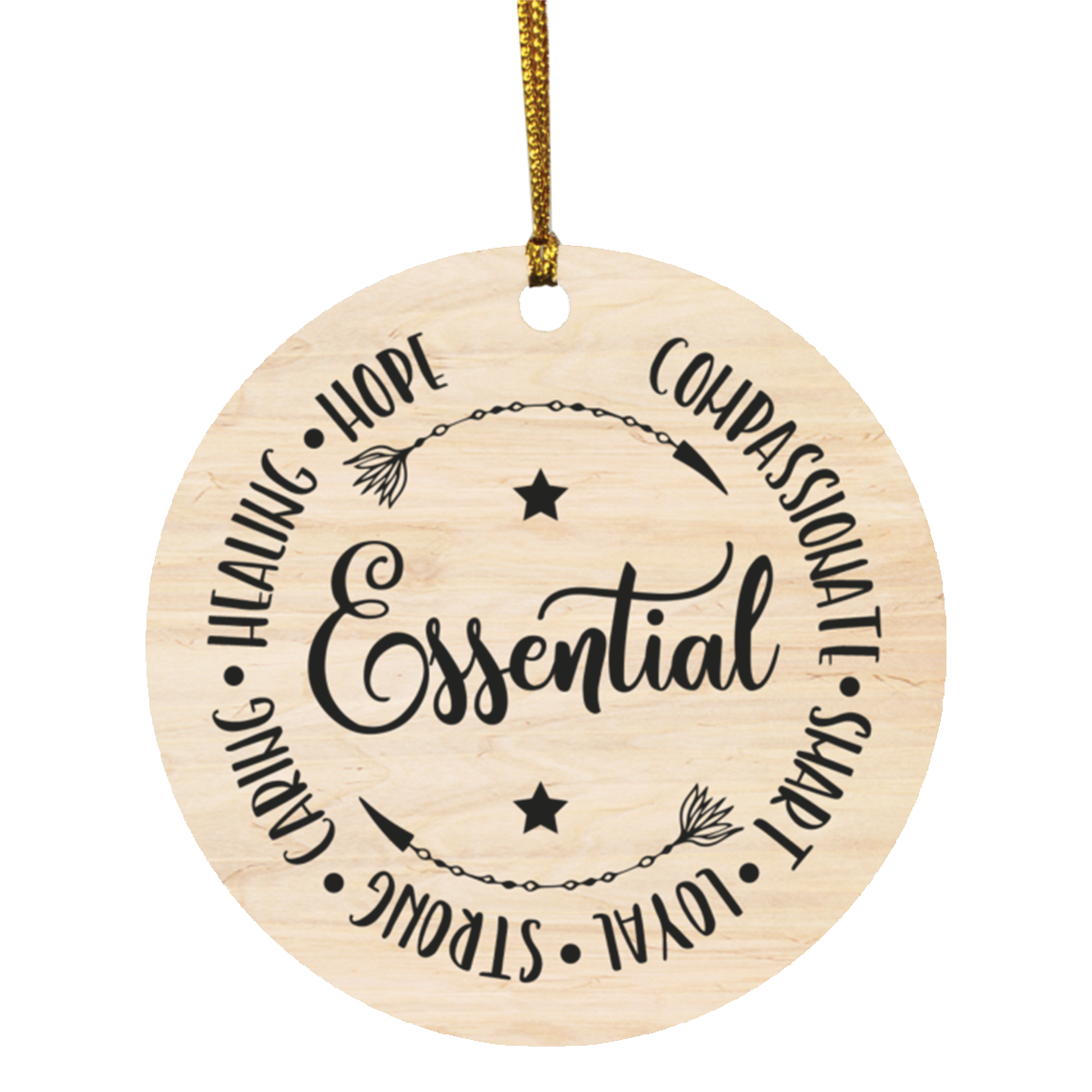 Essential Worker Gift Quarantined 2020 Decorative Christmas Ornament - Holiday Flat Circle Ornament, White, Circle Ornament