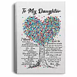 To My Daughter I Never Knew Canvas, White, 0.75'' Framed Canvas