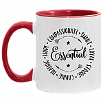Essential Worker Gift Quarantined 2020 Ceramic Accent Mug - Colored Coffee Mug, White/Red, 11 oz. Accent Mug