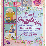 Personalized Love You Grandma Fleece Blanket - Blessed Those Who Snuggle And Hug Mink Blanket - Woven Blanket, White, Cozy Plush Fleece Blanket - 50x60