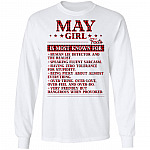 5. Girl Facts 5, White, Long Sleeve