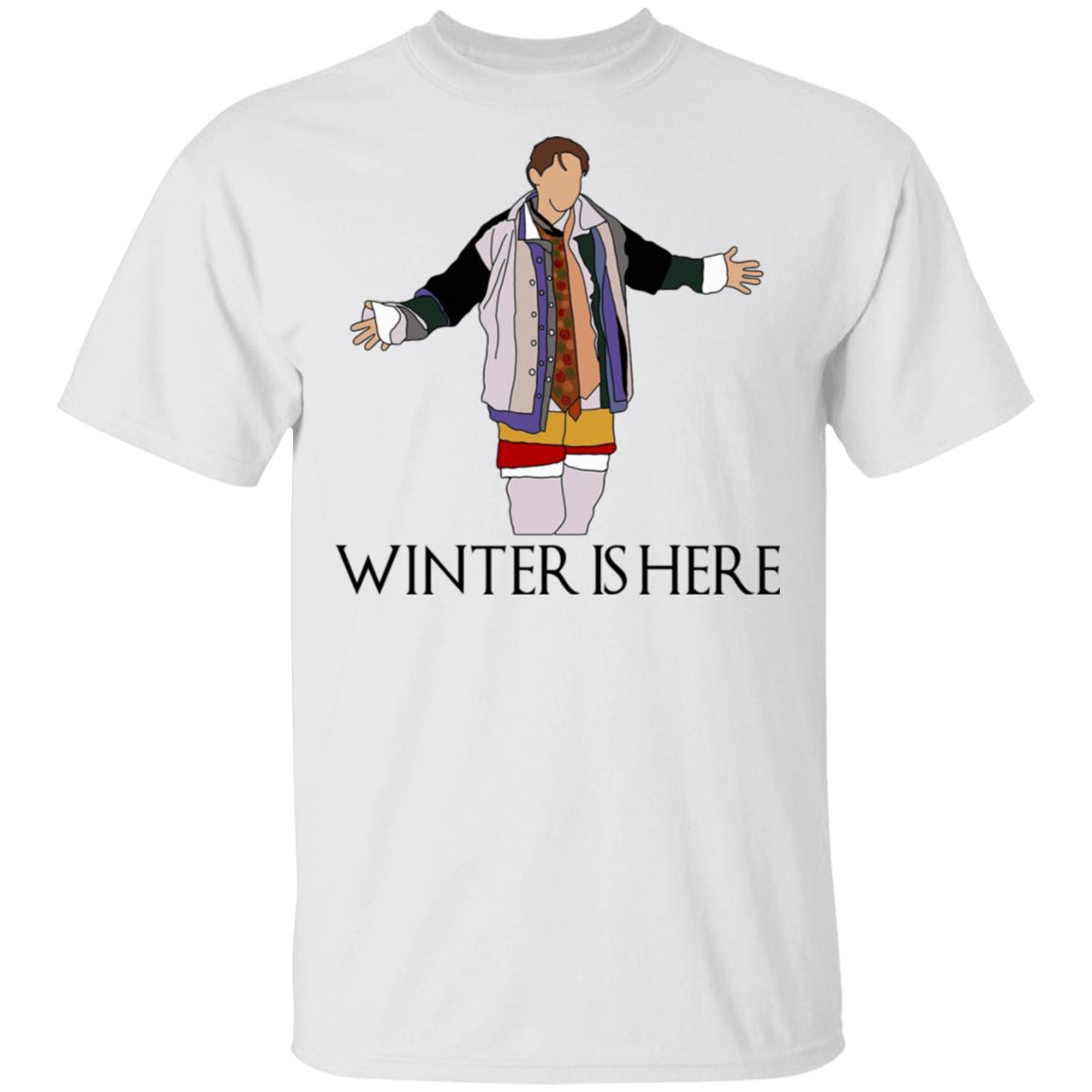 Joey Winter Is Here Shirt - Joey Tribbiani Shirt - Funny Friends Christmas Shirt, White, Unisex T-Shirt