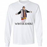 Joey Winter Is Here Hoodie - Sweatshirt - Long Sleeve - Friends Joey Tribbiani Sweater, White, Long Sleeve