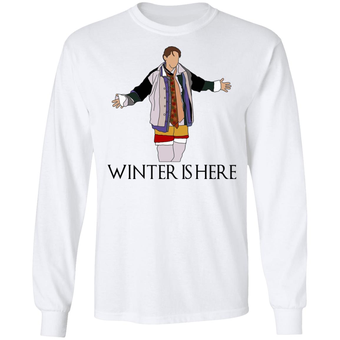 Joey Winter Is Here Hoodie - Sweatshirt - Long Sleeve - Friends Joey Tribbiani Sweater, White, Long Sleeve