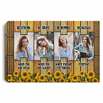 Custom Photo Be Strong Be Brave, White, 0.75'' Framed Canvas