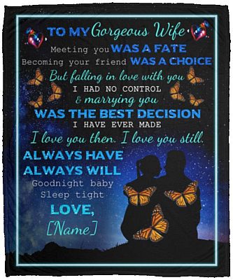 Personalized I Loved You Blanket, White, Cozy Plush Fleece Blanket - 50x60