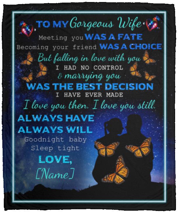 Personalized I Loved You Blanket, White, Cozy Plush Fleece Blanket - 50x60
