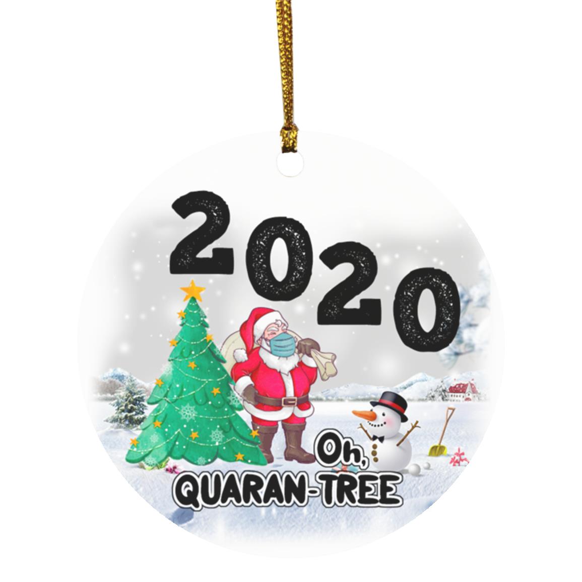 1UT. QuaranTree, White, Circle Ornament
