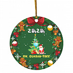 1UT. Quaran-Tree, White, Circle Ornament