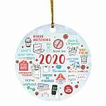Christmas 2020 A Year To Remember Decorative Christmas Ornament - Holiday Flat Circle Ornament, White, Circle Ornament