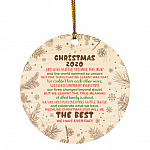 Christmas 2020 Life Was, White, Circle Ornament