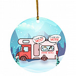 7KT. Camping I Love You More Most_Customized, White, Circle Ornament