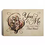 3KT. Jack Sally We Got This_Personalized, White, 0.75'' Framed Canvas