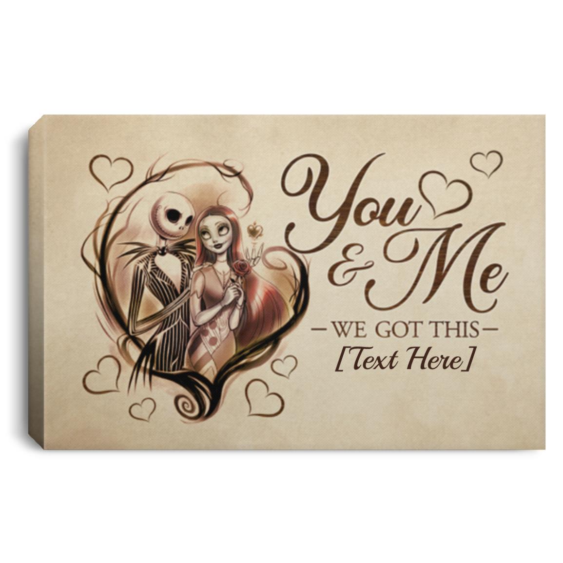 3KT. Jack Sally We Got This_Personalized, White, 0.75'' Framed Canvas