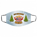 It's the Most Wonderful Time Face Mask, White, Cloth Face Cover – Medium/Large