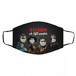 6ft Back or 6ft Under Face Mask, White, Cloth Face Cover – Medium/Large