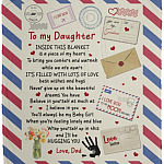 From Dad To My Daughter Blanket, White, Cozy Plush Fleece Blanket - 50x60