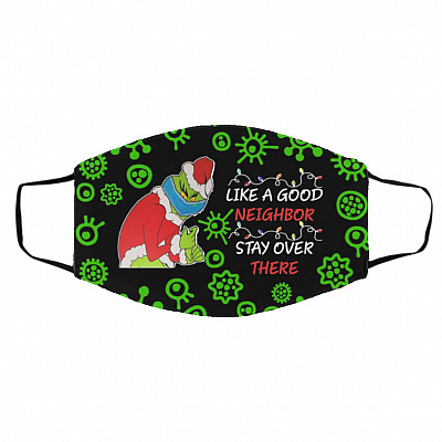 11O. Good Neighbor, Black, Cloth Face Cover – Medium/Large