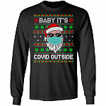 9VT. UU TIEN Baby It's Covid Outside black, Black, Long Sleeve