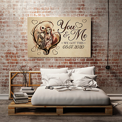Alternative view of Personalized Anniversary You And Me We Got This Framed Canvas Prints – Unframed Poster – Home Decor Wall Art