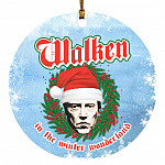 Walken Ornament, White, Circle Ornament