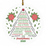 Personalized the New Normal I Survived Ornament, White, Circle Ornament